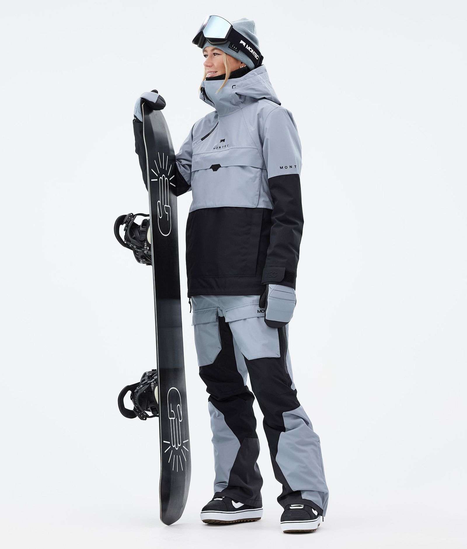 Montec Fawk W Spodnie Snowboardowe Kobiety Soft Blue/Black Renewed, Zdjęcie 2 z 7