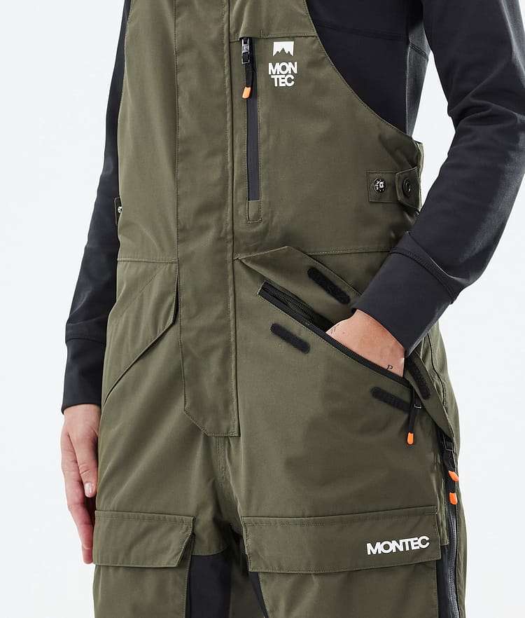 Montec Fawk W Snowboard Broek Dames Olive Green/Black/Greenish