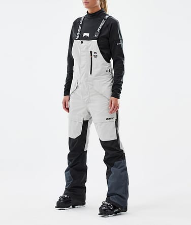 Montec Fawk W Pantalon de Ski Femme Light Grey/Black/Metal Blue