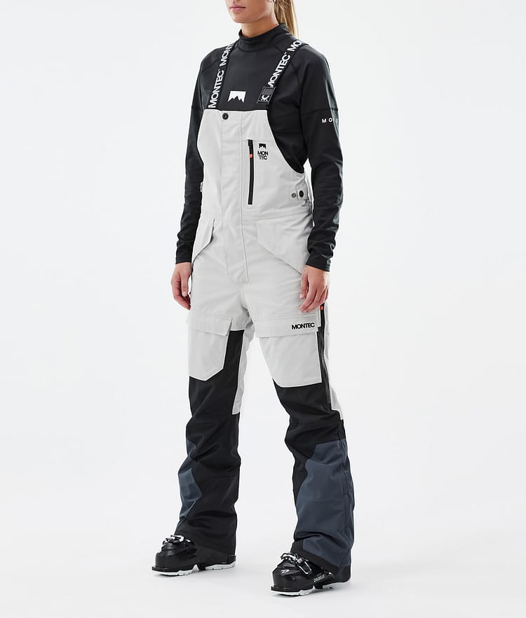 Montec Fawk W Pantalon de Ski Femme Light Grey/Black/Metal Blue, Image 1 sur 7
