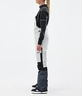 Montec Fawk W Pantalon de Snowboard Femme Light Grey/Black/Metal Blue Renewed