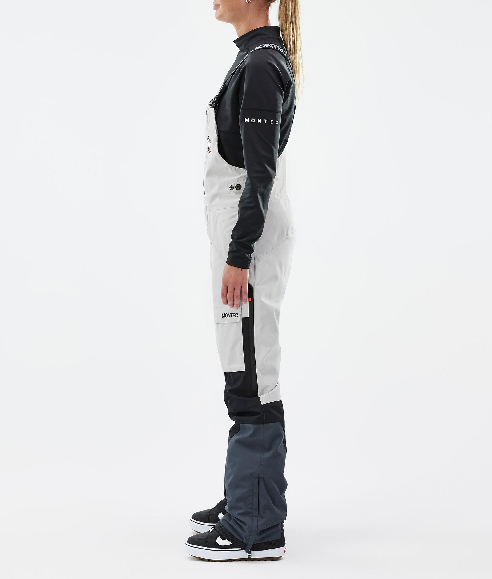Montec Fawk W Snowboard Pants Women Light Grey/Black/Metal Blue Renewed