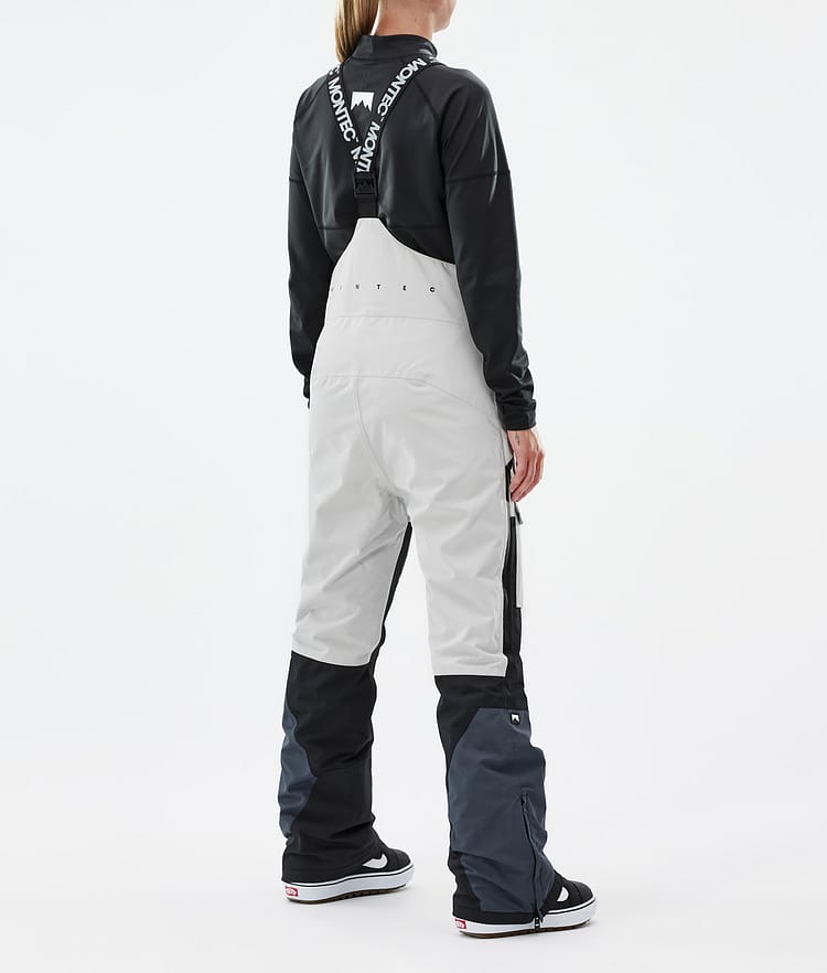 Montec Fawk W Pantalon de Snowboard Femme Light Grey/Black/Metal Blue, Image 4 sur 7