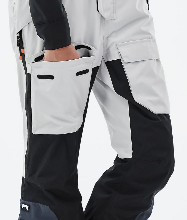 Montec Fawk W Pantalon de Ski Femme Light Grey/Black/Metal Blue, Image 7 sur 7