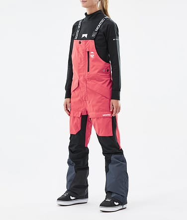 Montec Fawk W Snowboard Pants Women Coral/Black/Metal Blue