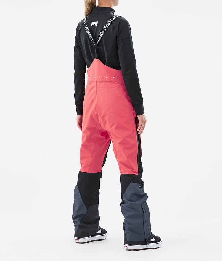 Montec Fawk W Pantalon de Snowboard Femme Coral/Black/Metal Blue, Image 3 sur 6