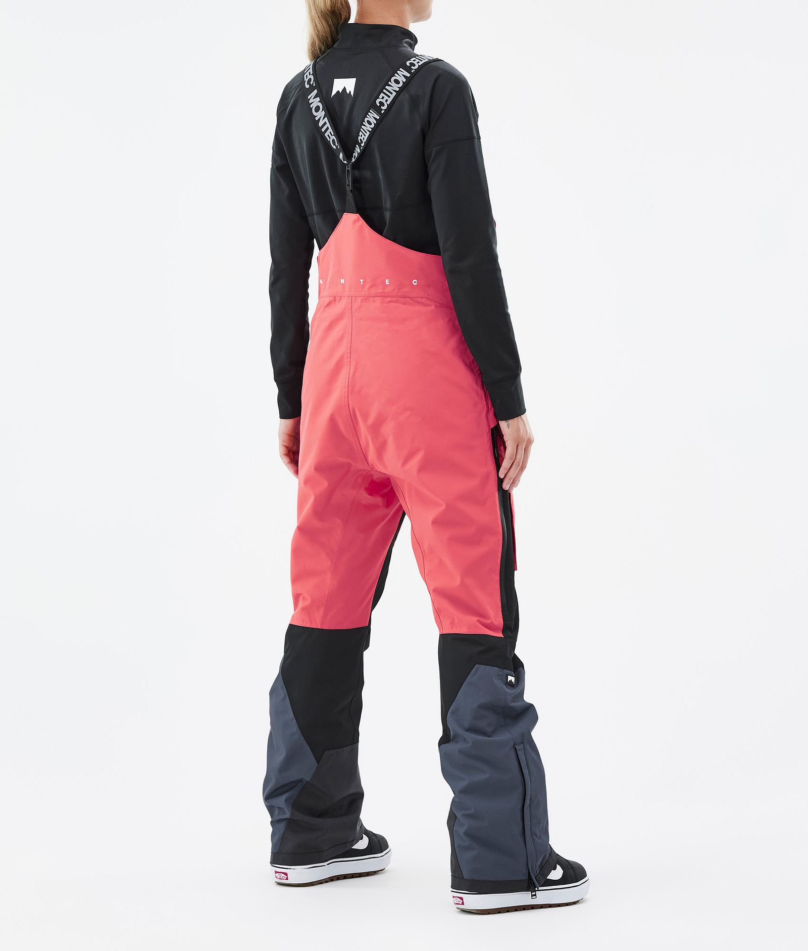Montec Fawk W Pantalon de Snowboard Femme Coral/Black/Metal Blue