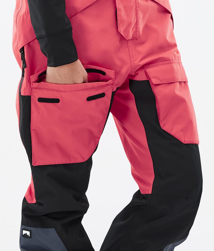 Montec Fawk W Pantalon de Snowboard Femme Coral/Black/Metal Blue, Image 6 sur 6