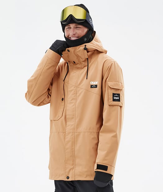 Dope Adept Snowboard Jacket Men Khaki Yellow