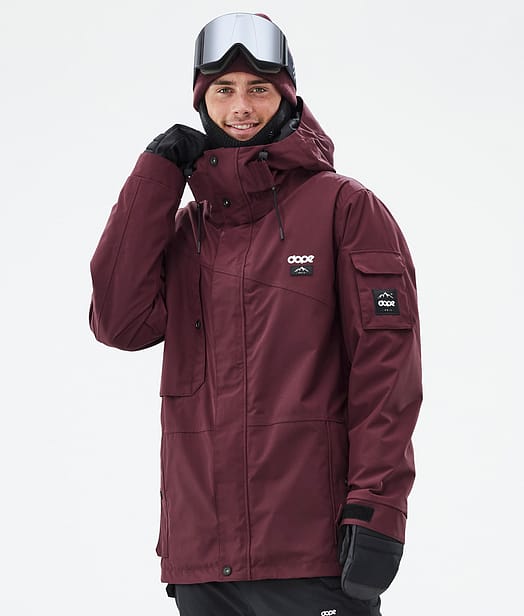 Dope Adept Snowboard Jacket Men Don Burgundy