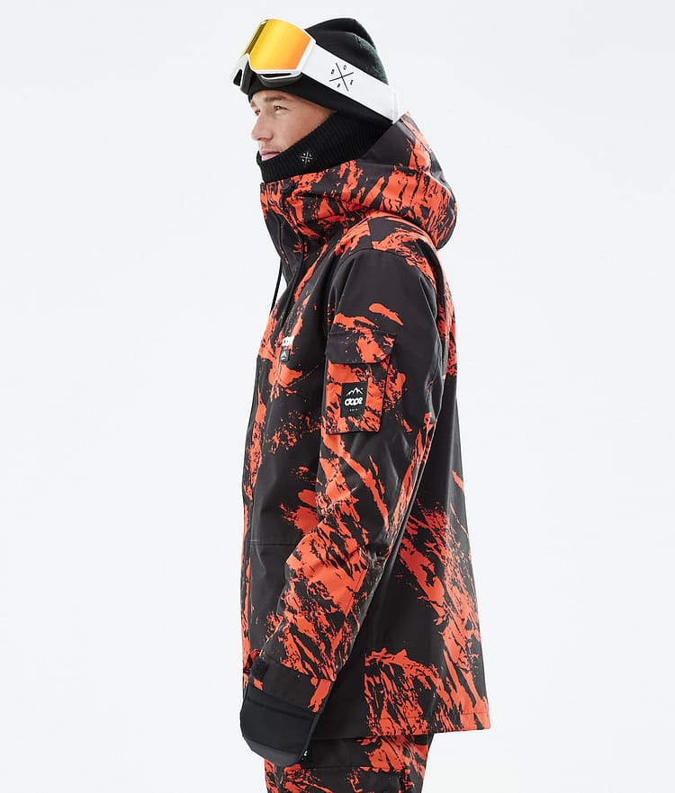 Dope Adept Veste Snowboard Homme Paint Orange, Image 6 sur 10