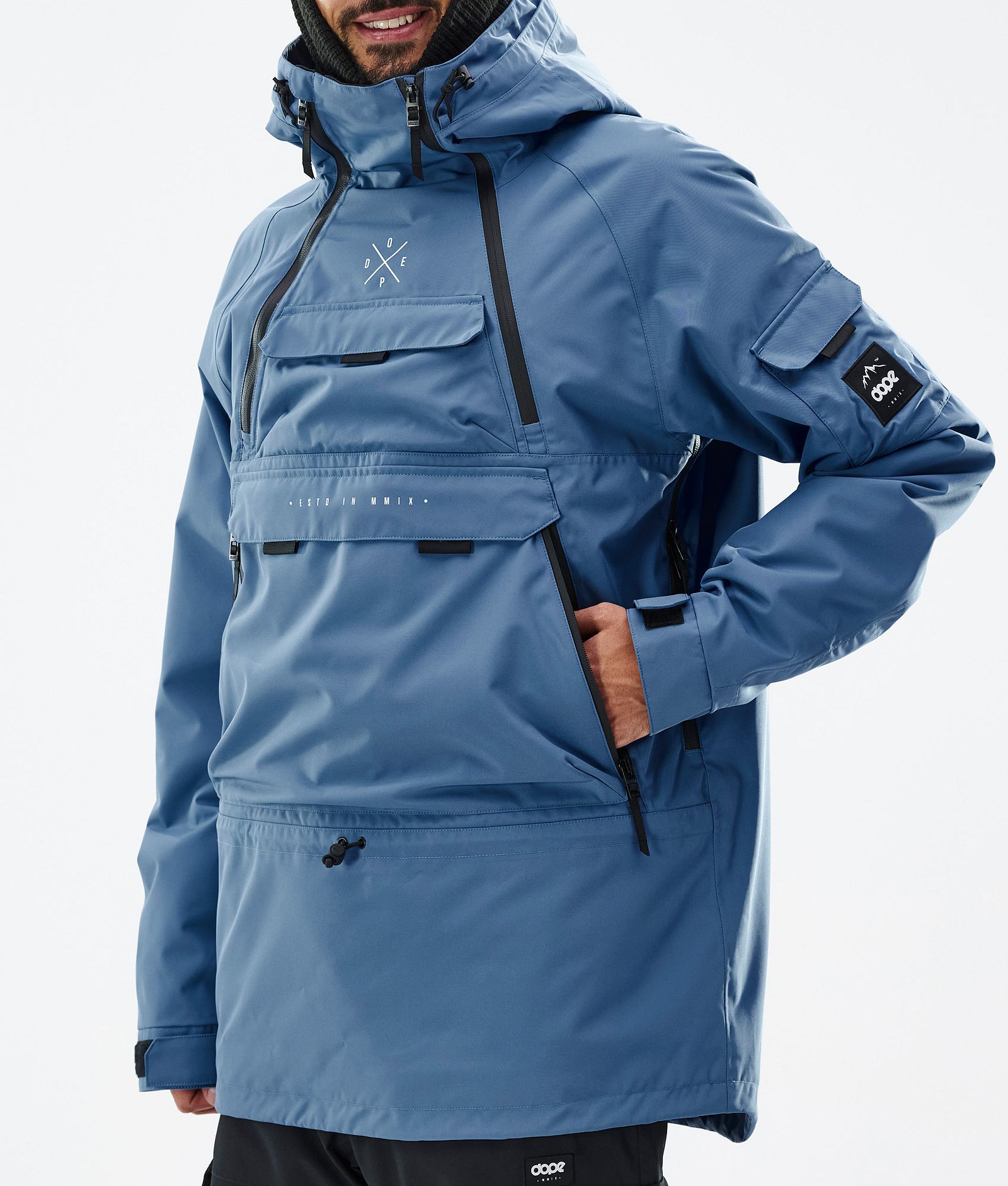 Dope Akin Snowboard Jacket Men Blue Steel