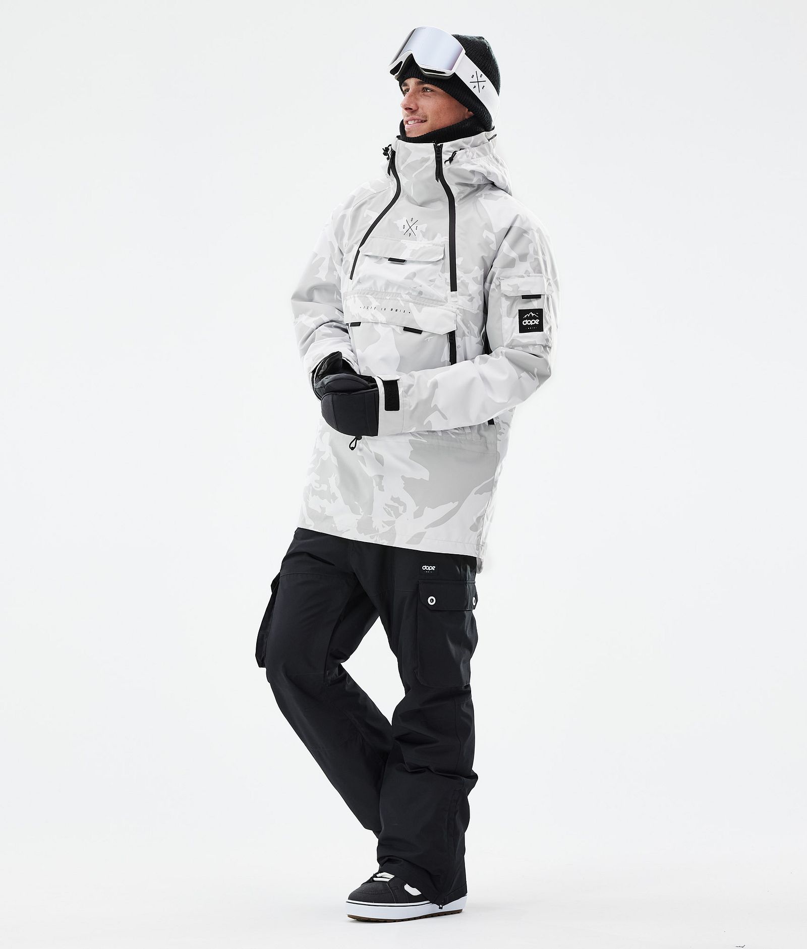 Dope Akin Snowboard Jacket Men Grey Camo Renewed, Image 2 of 8