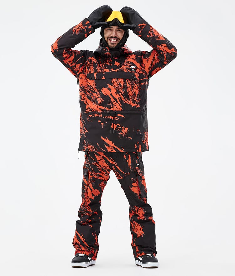 Dope Iconic Pantalones Snowboard Hombre Paint Orange - Naranja