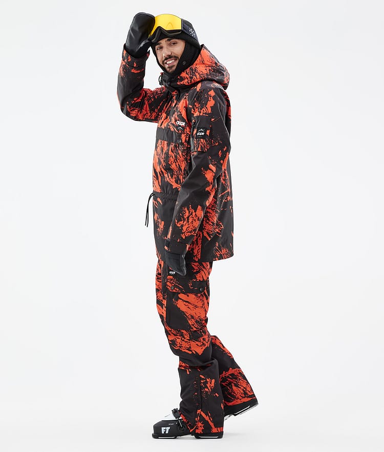 Dope Annok Ski Jacket Men Paint Orange