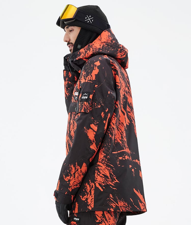 Dope Annok Giacca Snowboard Uomo Paint Orange, Immagine 6 di 9