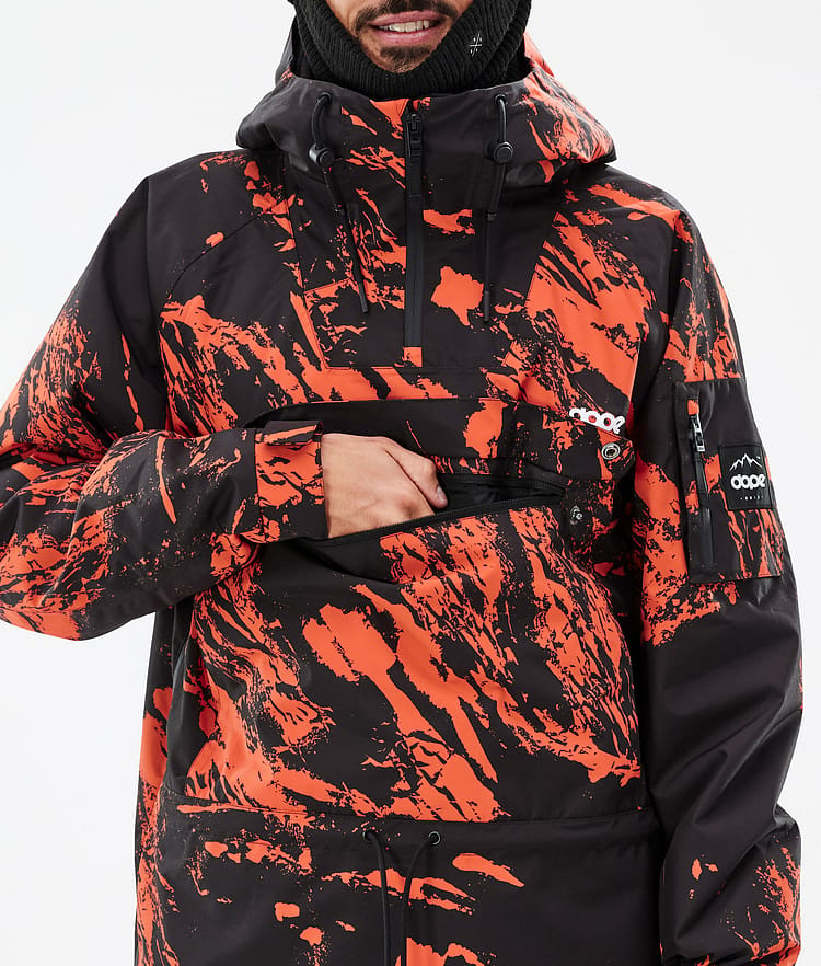 Dope Annok Ski Jacket Men Paint Orange
