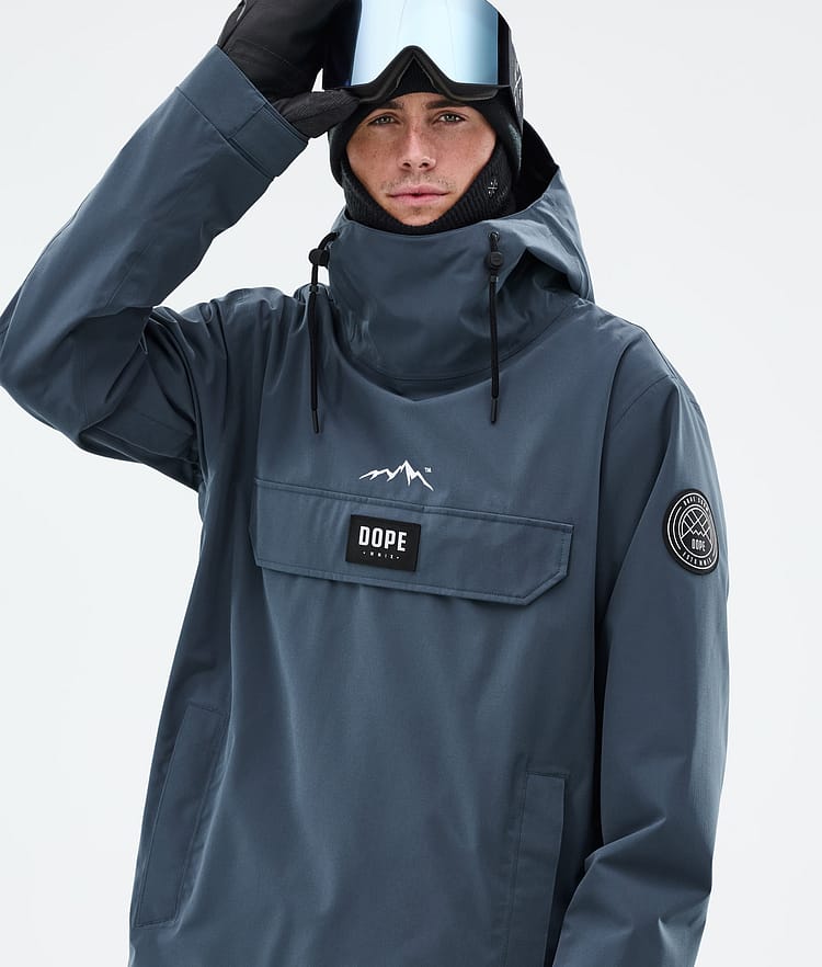 Dope Blizzard Snowboard Jacket Men Metal Blue Renewed, Image 2 of 9