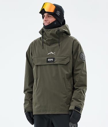 Dope Blizzard Snowboard Jacket Men Olive Green Renewed