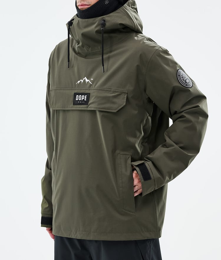 Dope Blizzard Snowboard Jacket Men Olive Green Renewed, Image 8 of 9