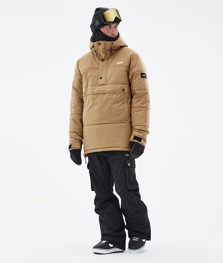 Dope Puffer Snowboard Jacket Men Gold Renewed