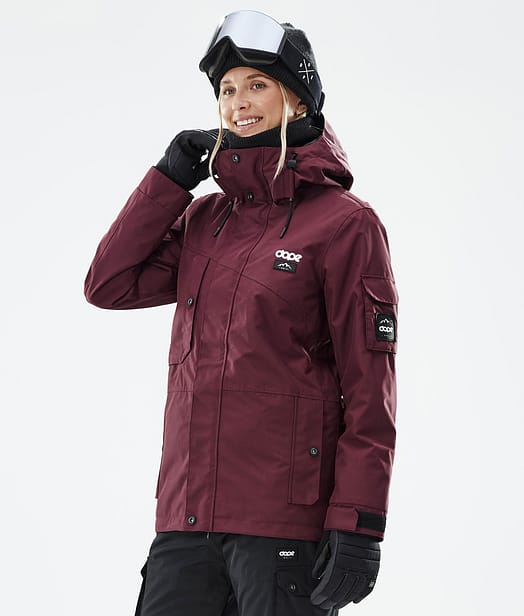 Dope Adept W Ski Jacket Women Don Burgundy