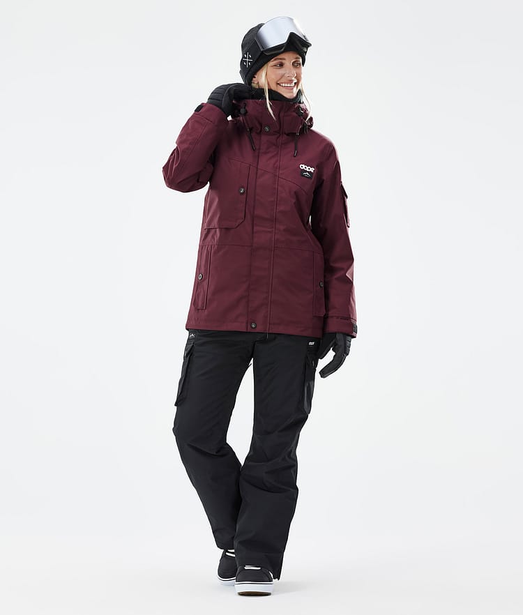 Dope Adept W Snowboard Jacket Women Don Burgundy Renewed, Image 3 of 8