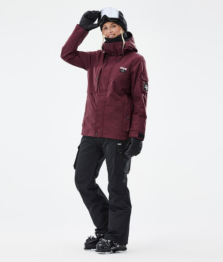 Dope Adept W Veste de Ski Femme Don Burgundy