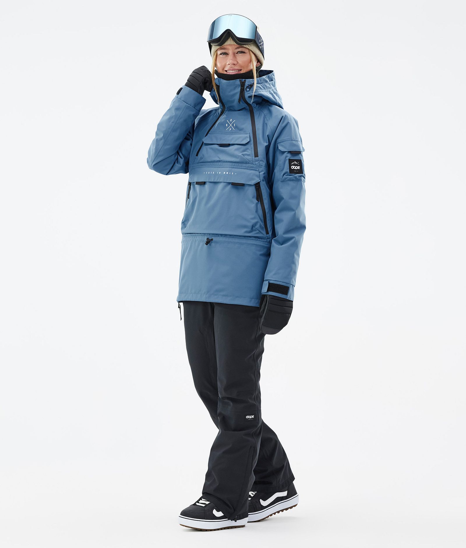 Dope Akin W Giacca Snowboard Donna Blue Steel, Immagine 3 di 9