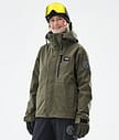 Dope Blizzard W Full Zip Skijacke Damen Olive Green