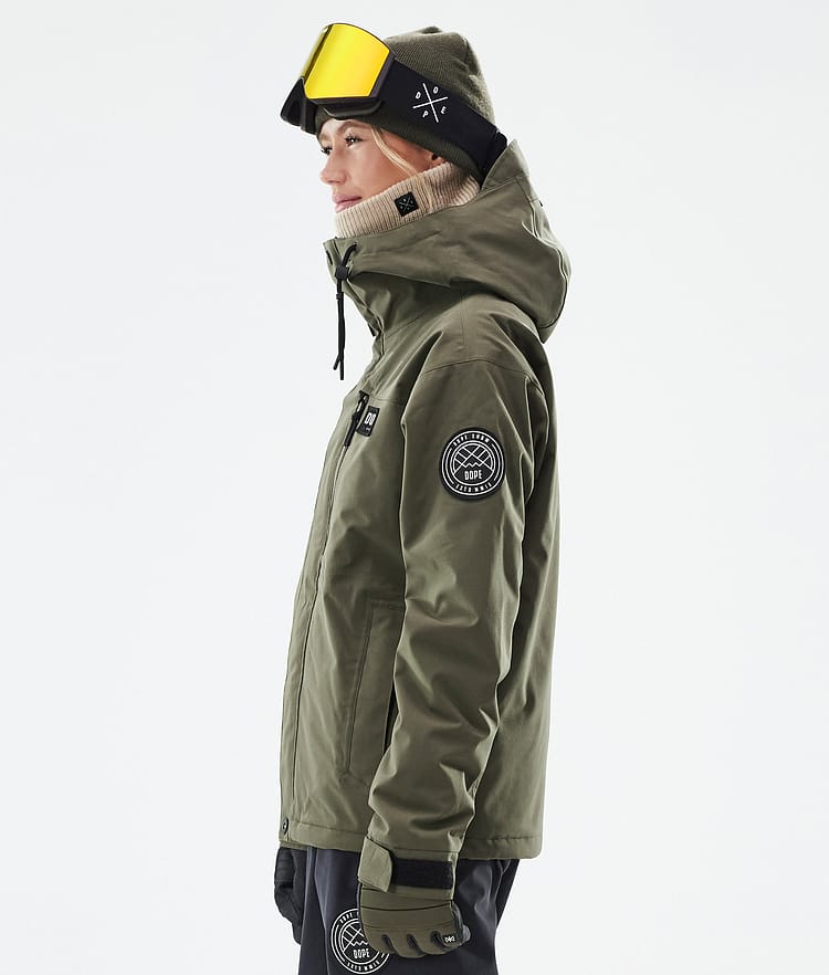 Dope Blizzard W Full Zip Snowboard jas Dames Olive Green, Afbeelding 6 van 10