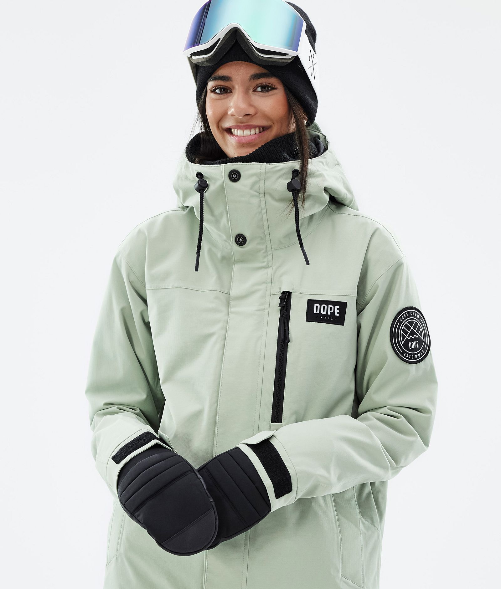 Dope Blizzard W Full Zip Skijacke Damen Soft Green, Bild 2 von 10