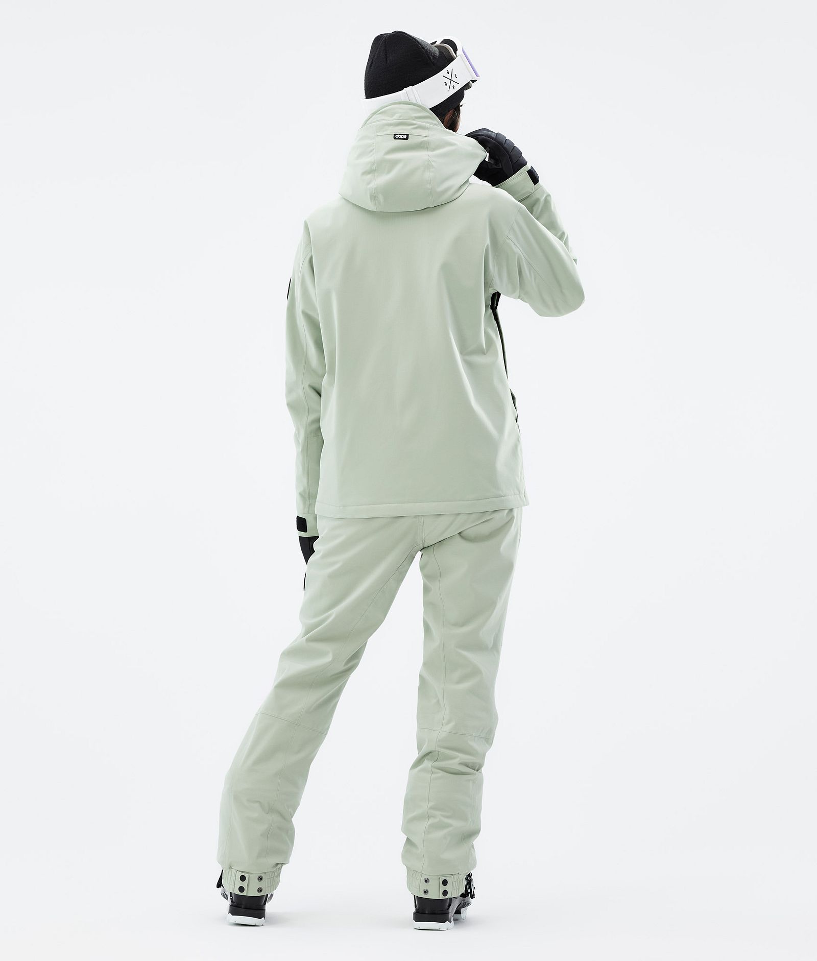 Dope Blizzard W Full Zip Veste de Ski Femme Soft Green, Image 5 sur 10