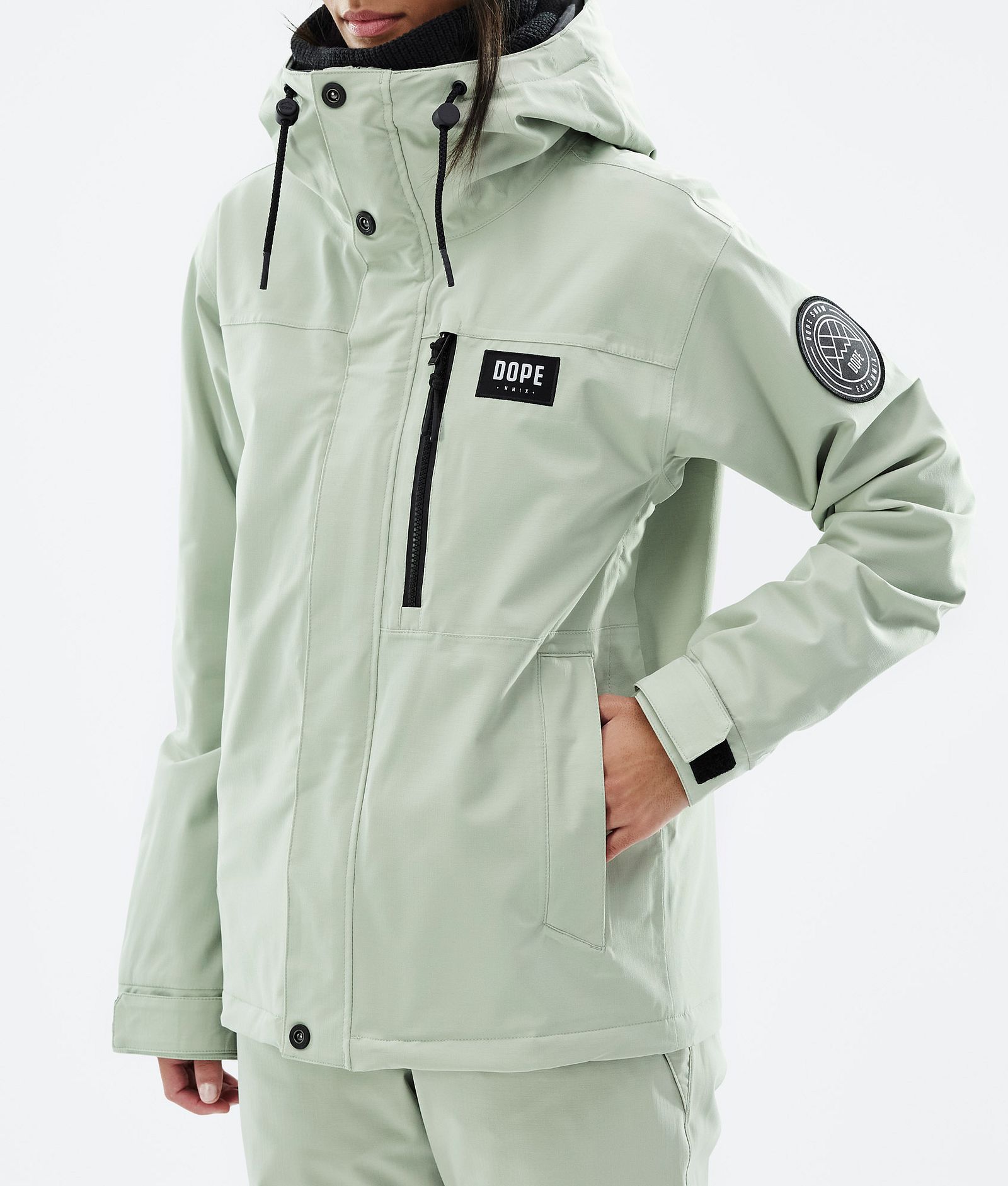 Dope Blizzard W Full Zip Ski jas Dames Soft Green, Afbeelding 8 van 10