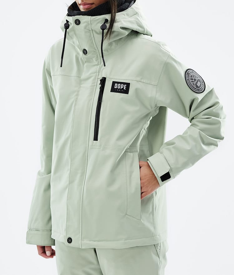 Dope Blizzard W Full Zip Ski Jacket Women Soft Green