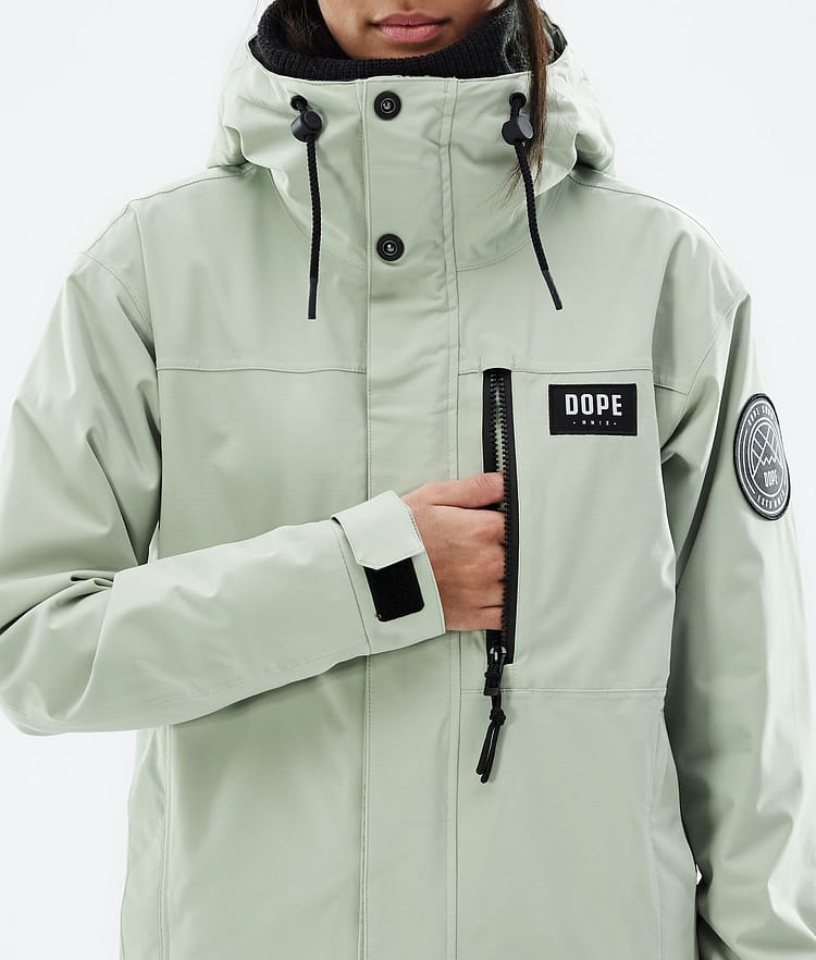 Dope Blizzard W Full Zip Ski jas Dames Soft Green, Afbeelding 9 van 10