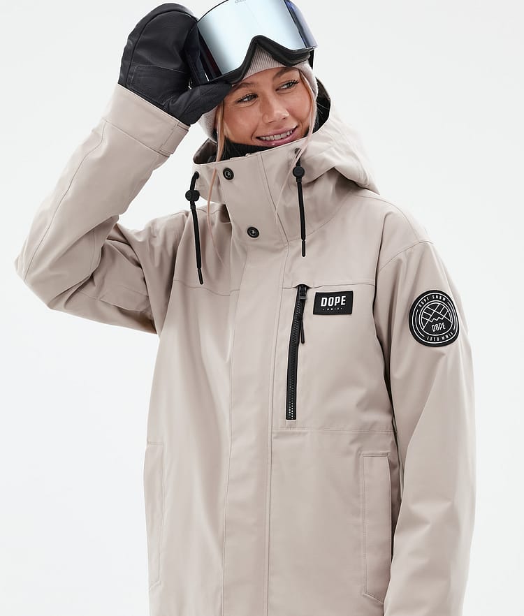 Dope Blizzard W Full Zip 24 Snowboard jas Dames Sand, Afbeelding 2 van 10