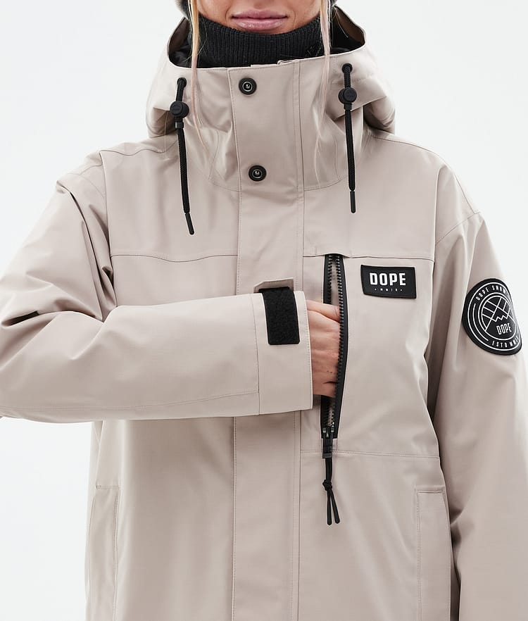 Dope Blizzard W Full Zip 24 Ski jas Dames Sand, Afbeelding 9 van 10