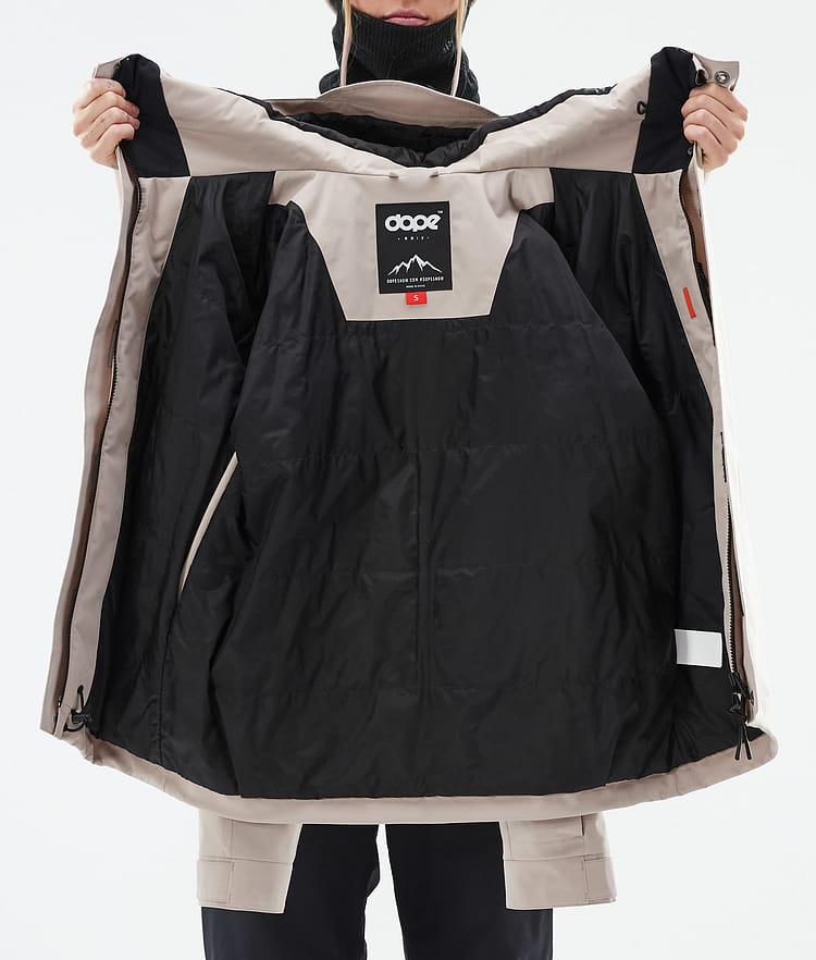 Dope Blizzard W Full Zip 24 Ski jas Dames Sand, Afbeelding 10 van 10