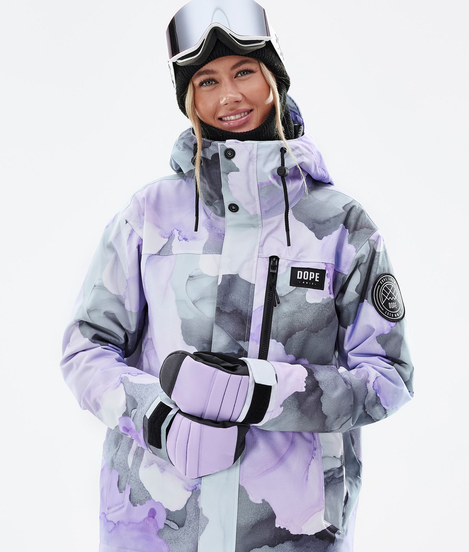 Dope Blizzard W Full Zip Veste Snowboard Femme Blot Violet Renewed