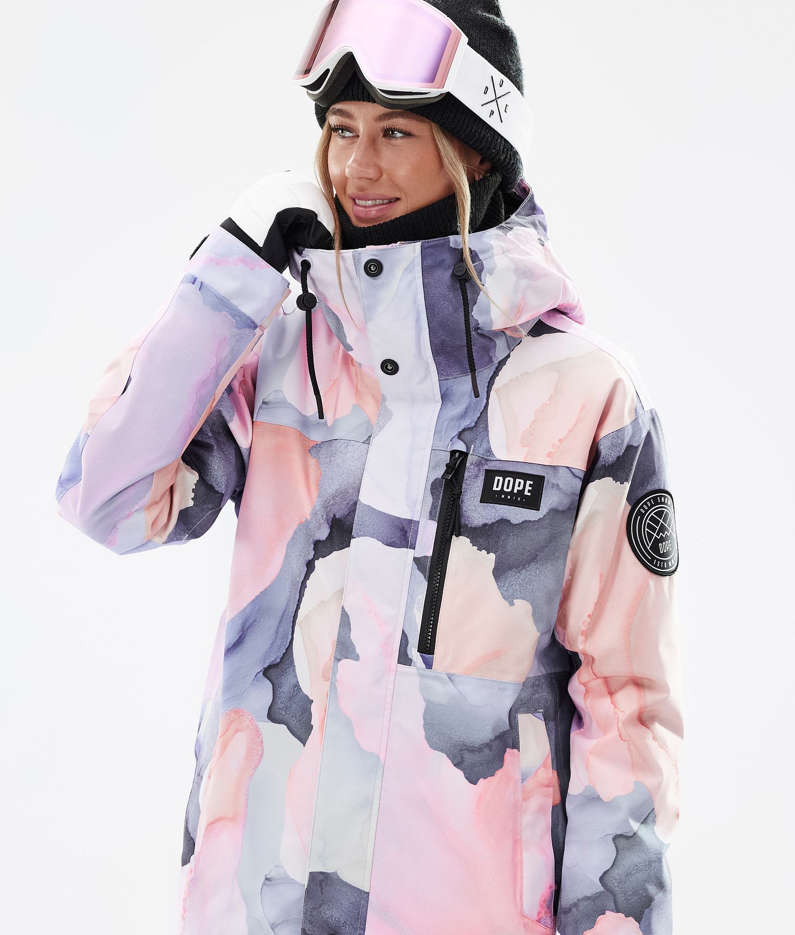 Dope Blizzard W Full Zip Veste Snowboard Femme Blot Peach, Image 2 sur 10