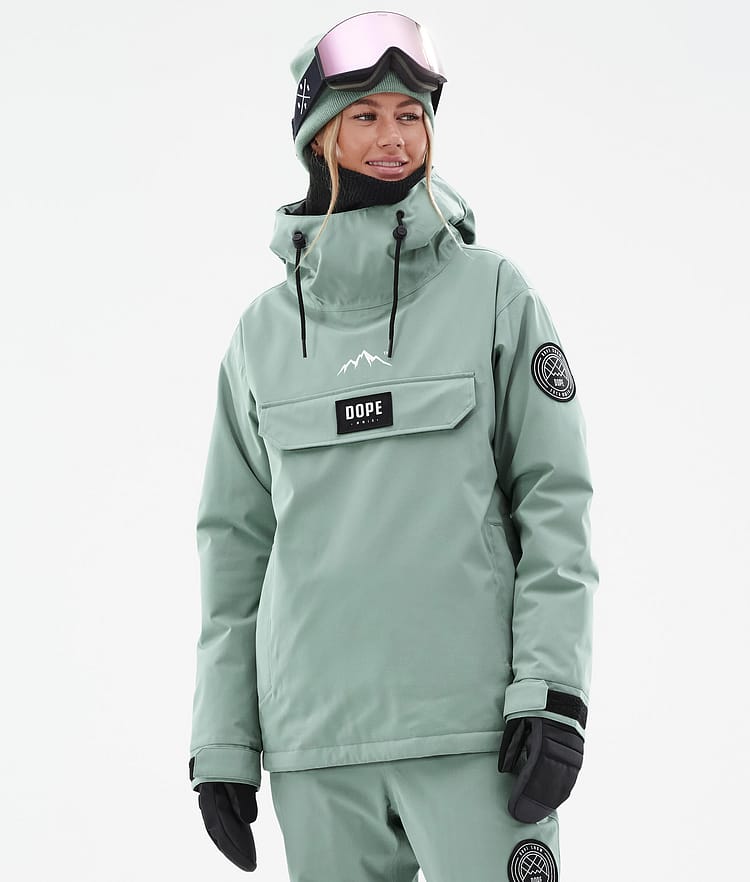 kjole Færøerne øre Dope Blizzard W Snowboardjakke Dame Faded Green - Grøn | Ridestore.com