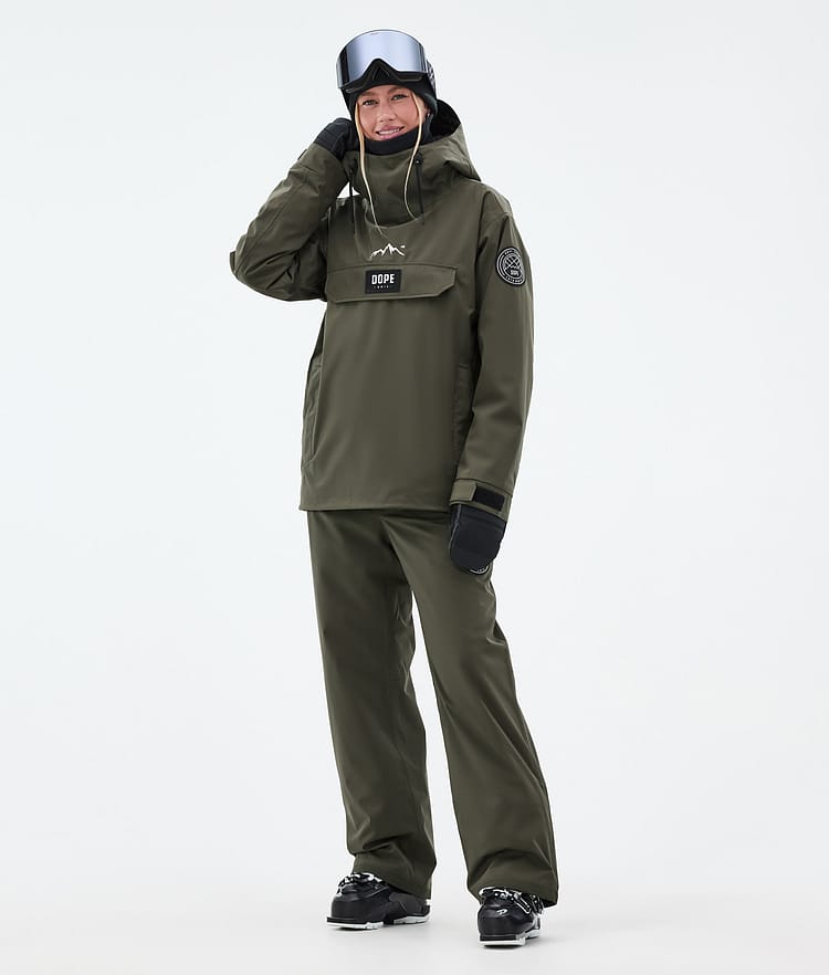 Dope Blizzard W Giacca Sci Donna Olive Green, Immagine 3 di 9