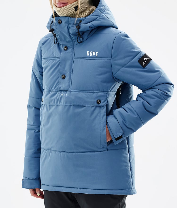 Dope Puffer W Kurtka Snowboardowa Kobiety Blue Steel, Zdjęcie 8 z 9