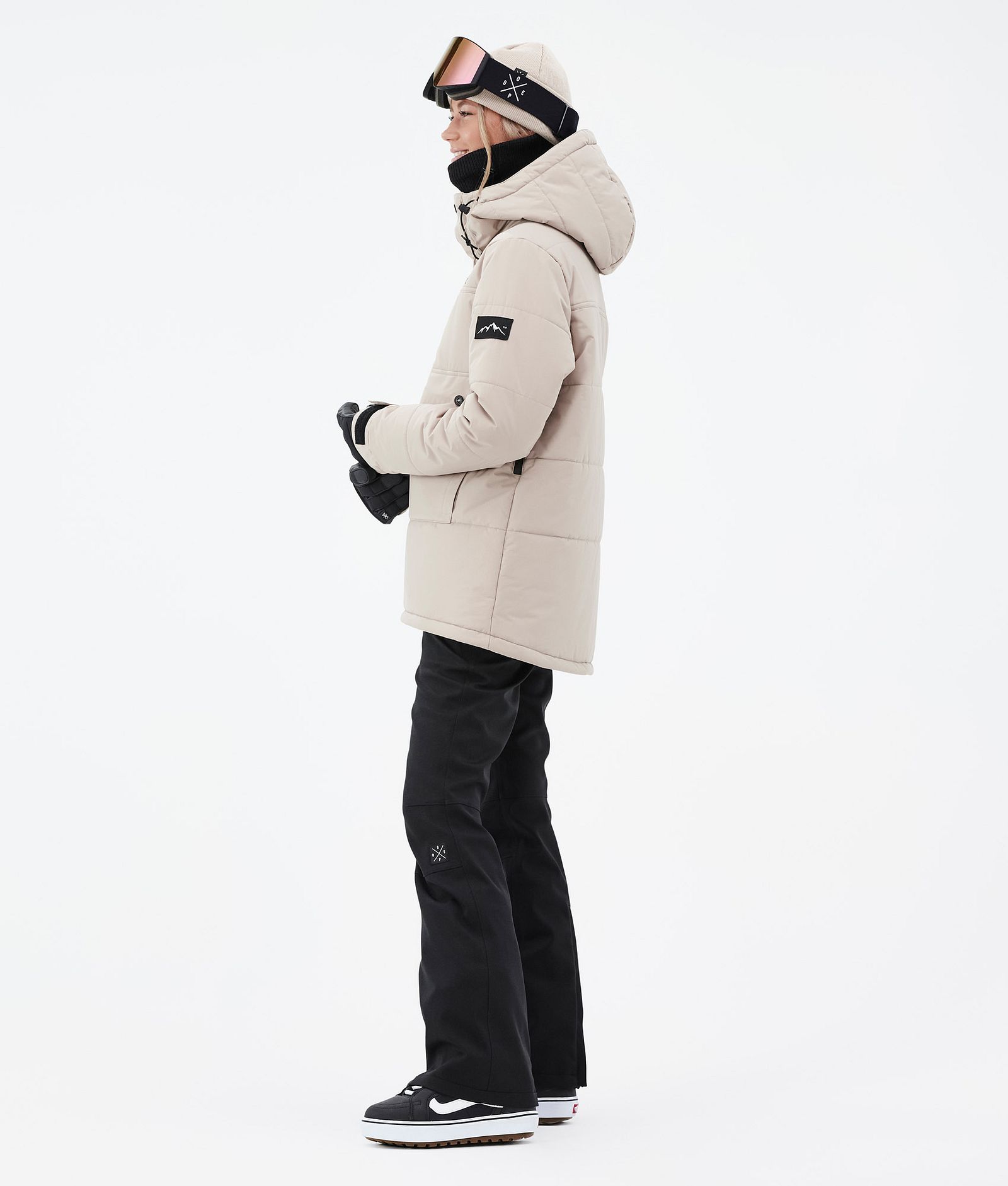 Dope Puffer W Giacca Snowboard Donna Sand, Immagine 3 di 8