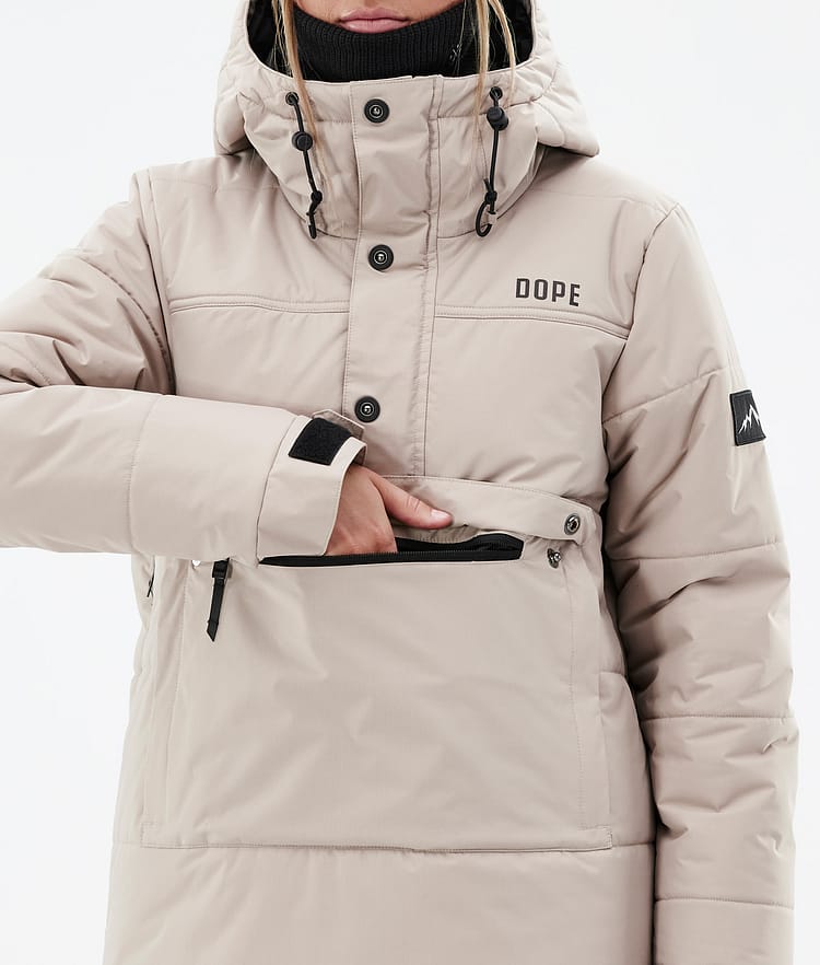 Dope Puffer W Giacca Snowboard Donna Sand, Immagine 9 di 8