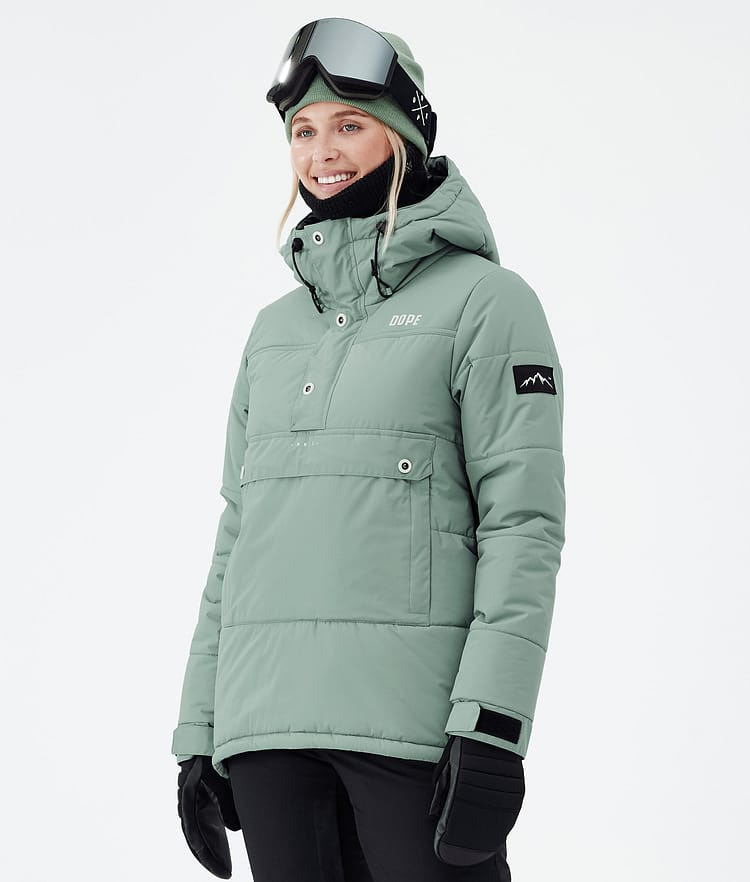 Dope Puffer W Snowboard Jacket Women Faded Green Renewed, Image 1 of 8