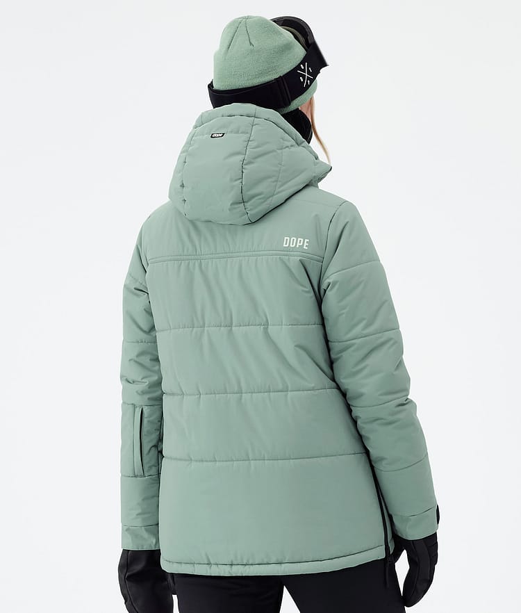 Dope Puffer W Snowboard Jacket Women Faded Green Renewed, Image 7 of 8