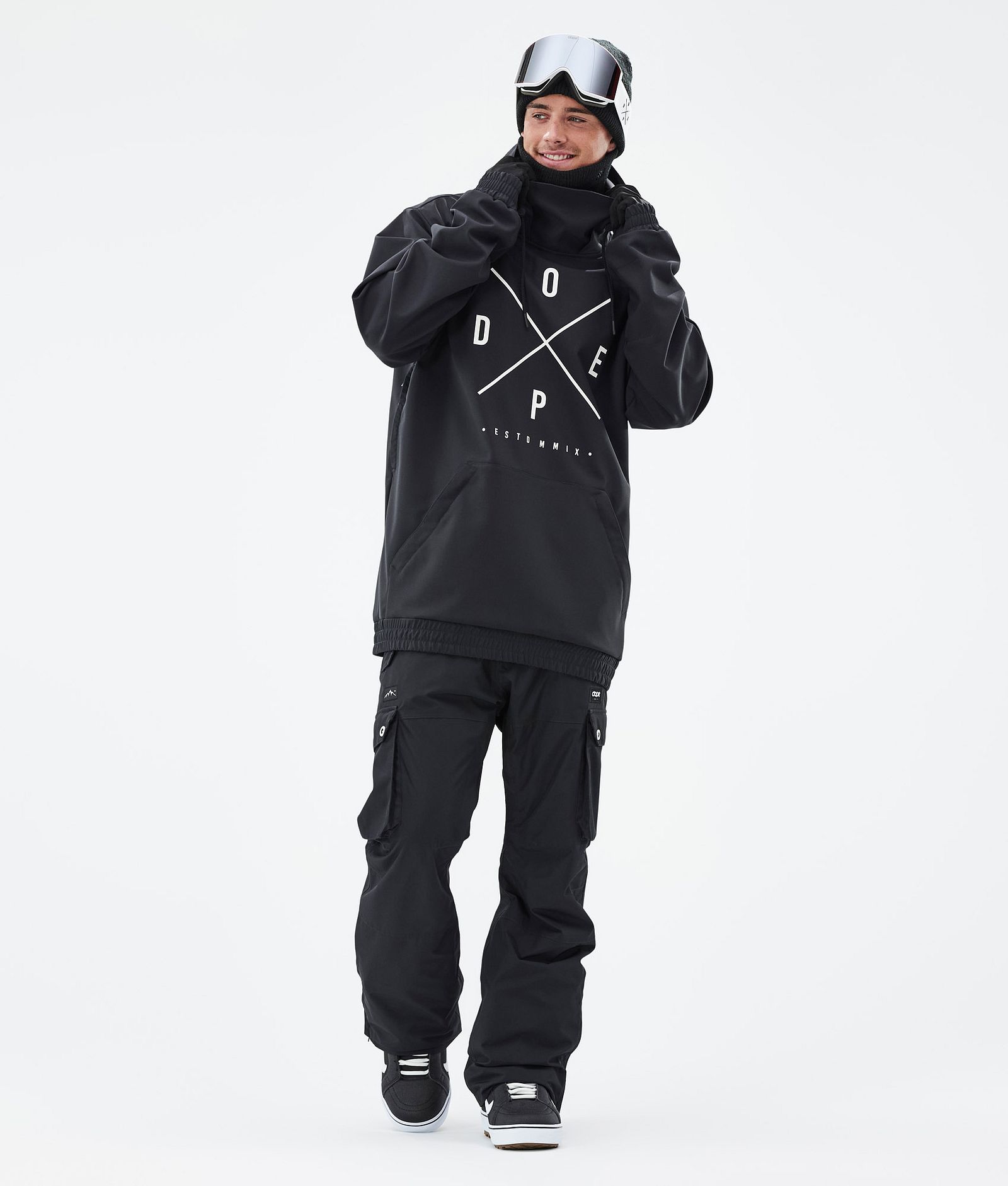 Dope Yeti Snowboard Jacket Men 2X-Up Black Renewed