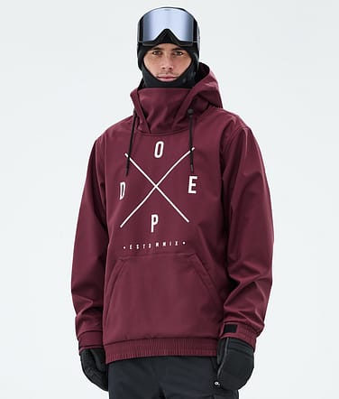 Dope Yeti Snowboard Jacket Men 2X-Up Burgundy